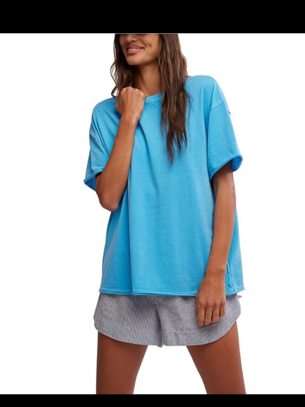 Gustin Short Sleeve Crew Neck T-Shirt in Bright Blue